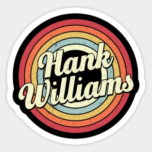 Hank Proud Name Retro Rainbow Tribute Sticker